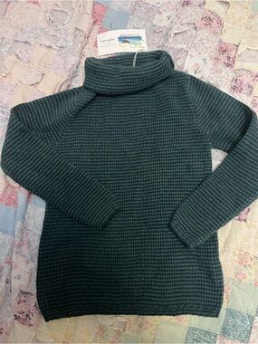 Ketiketa Textured Turtleneck Sweater in Teal Green NWT